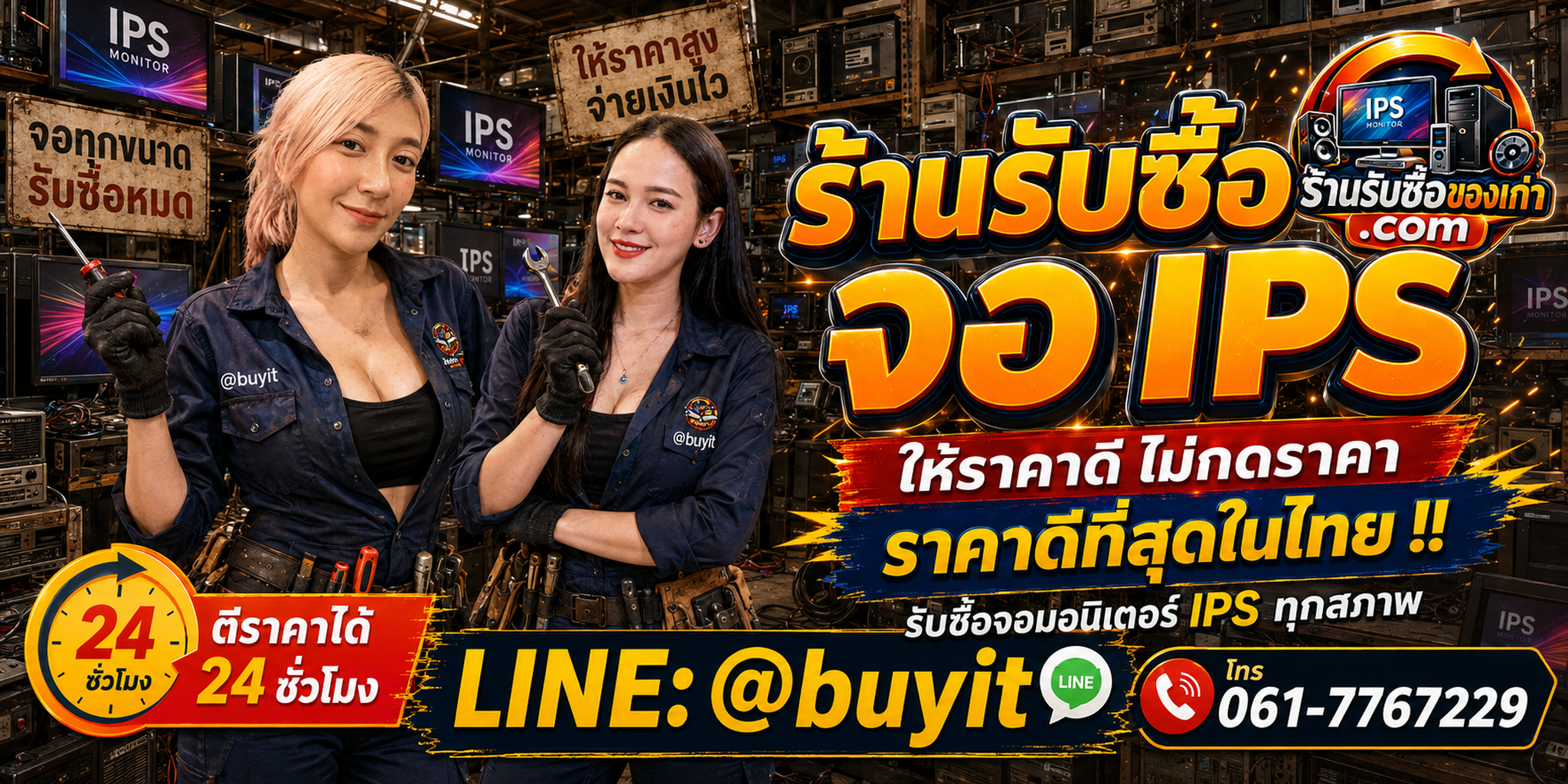 ร้านรับซื้อ จอ IPS เก่า มือสอง รับถึงที่ ตีราคา 24 ชั่วโมง LINE @buyit โทร 061-7767229