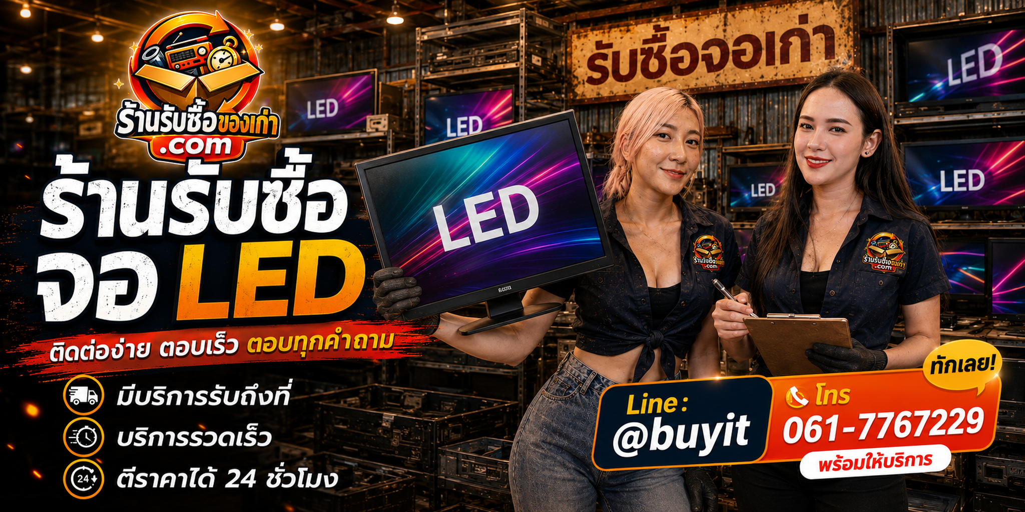 ร้านรับซื้อ จอ LED ติดต่อสะดวก รับถึงที่ ตีราคา 24 ชั่วโมง LINE @buyit โทร 061-7767229