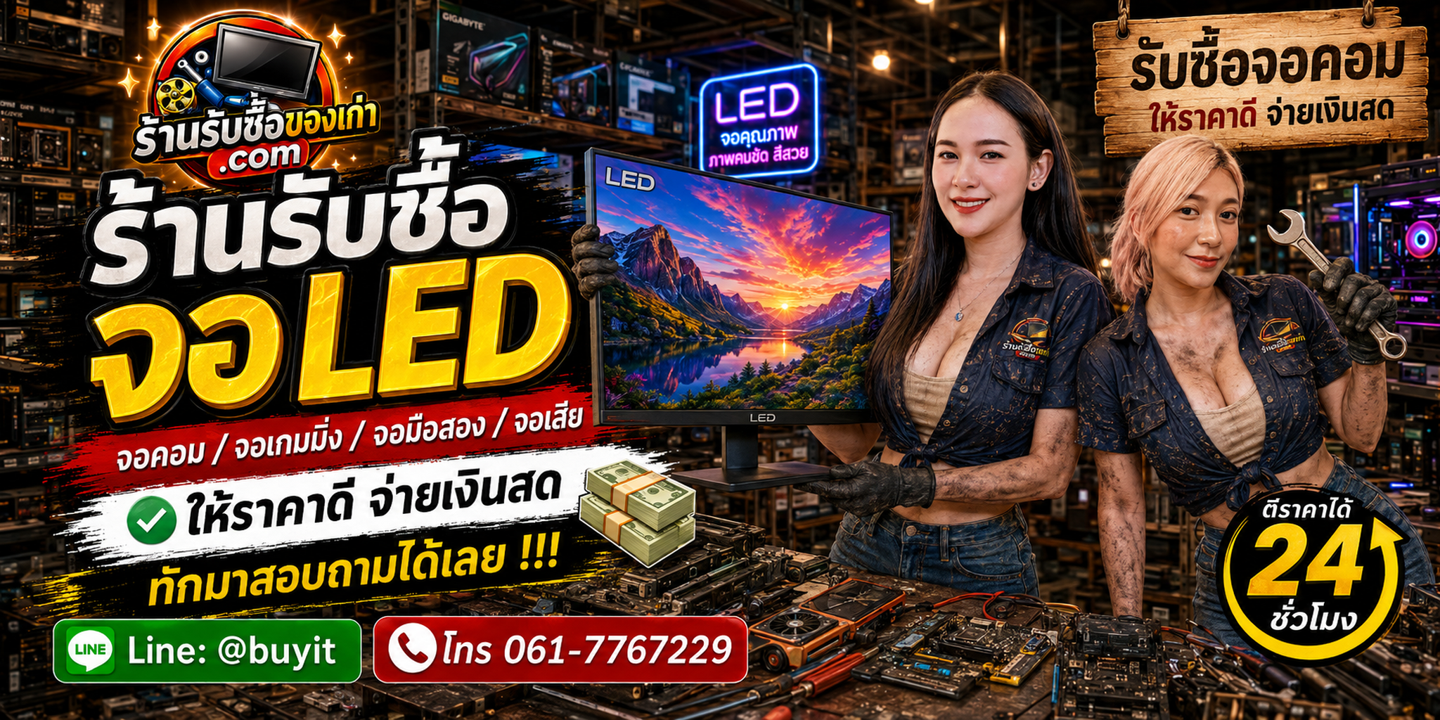 ร้านรับซื้อ จอ LED ไม่จำกัดจำนวน รับถึงที่และประเมินตามรุ่น Resolution Panel Refresh Rate และสภาพภาพ