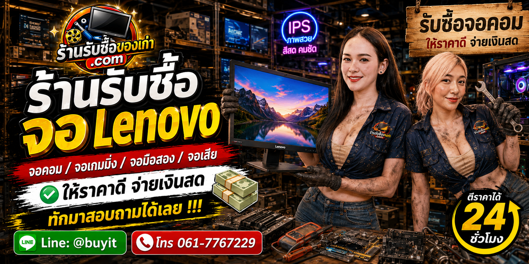 ร้านรับซื้อ จอ Lenovo ไม่จำกัดจำนวน รับถึงที่ ประเมินตาม Model Resolution Panel Refresh Rate พอร์ตและสภาพ