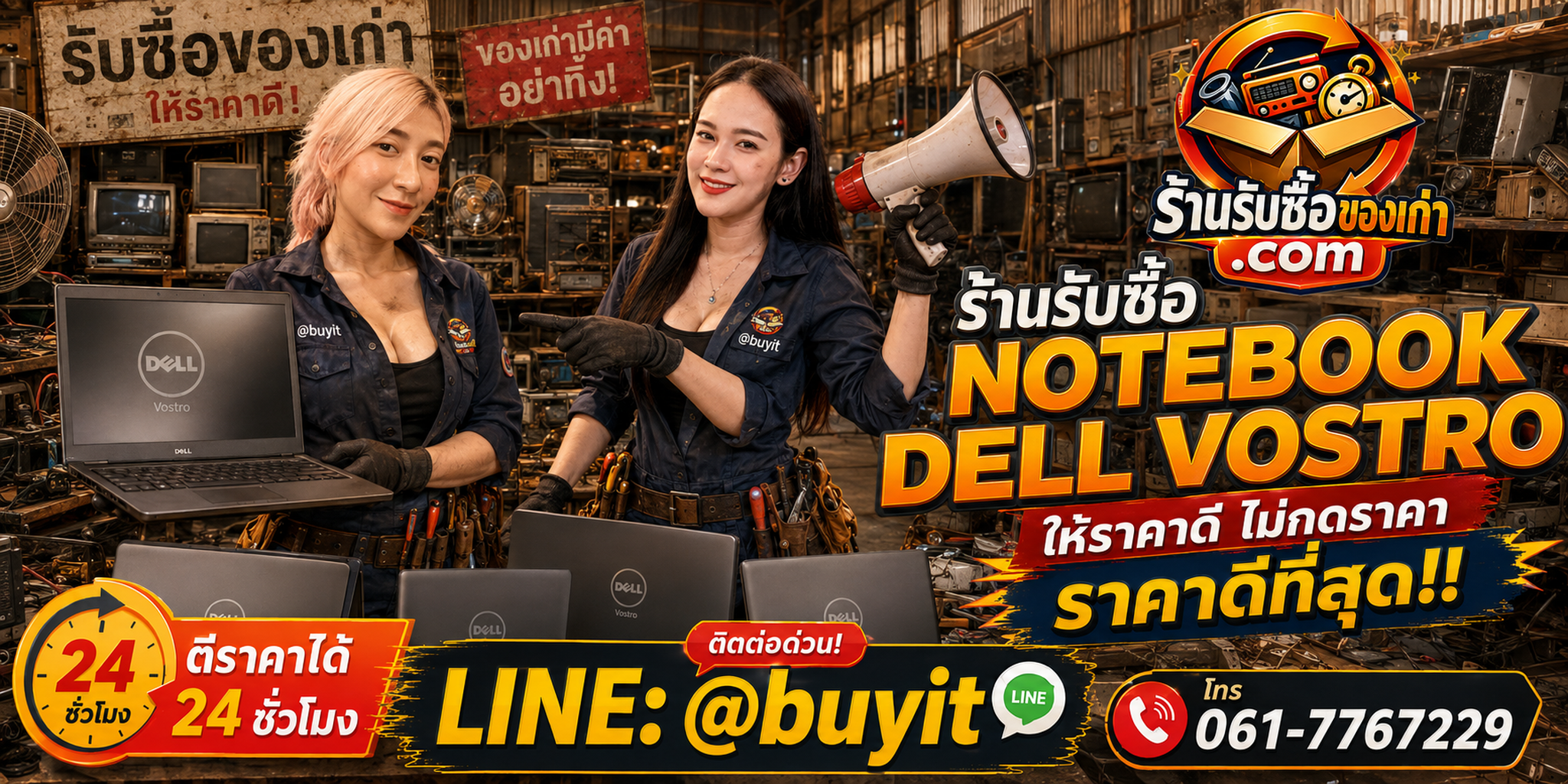 ร้านรับซื้อ Notebook Dell Vostro เก่าและมือสอง รับถึงที่ ตีราคา 24 ชั่วโมง LINE @buyit โทร 061-7767229
