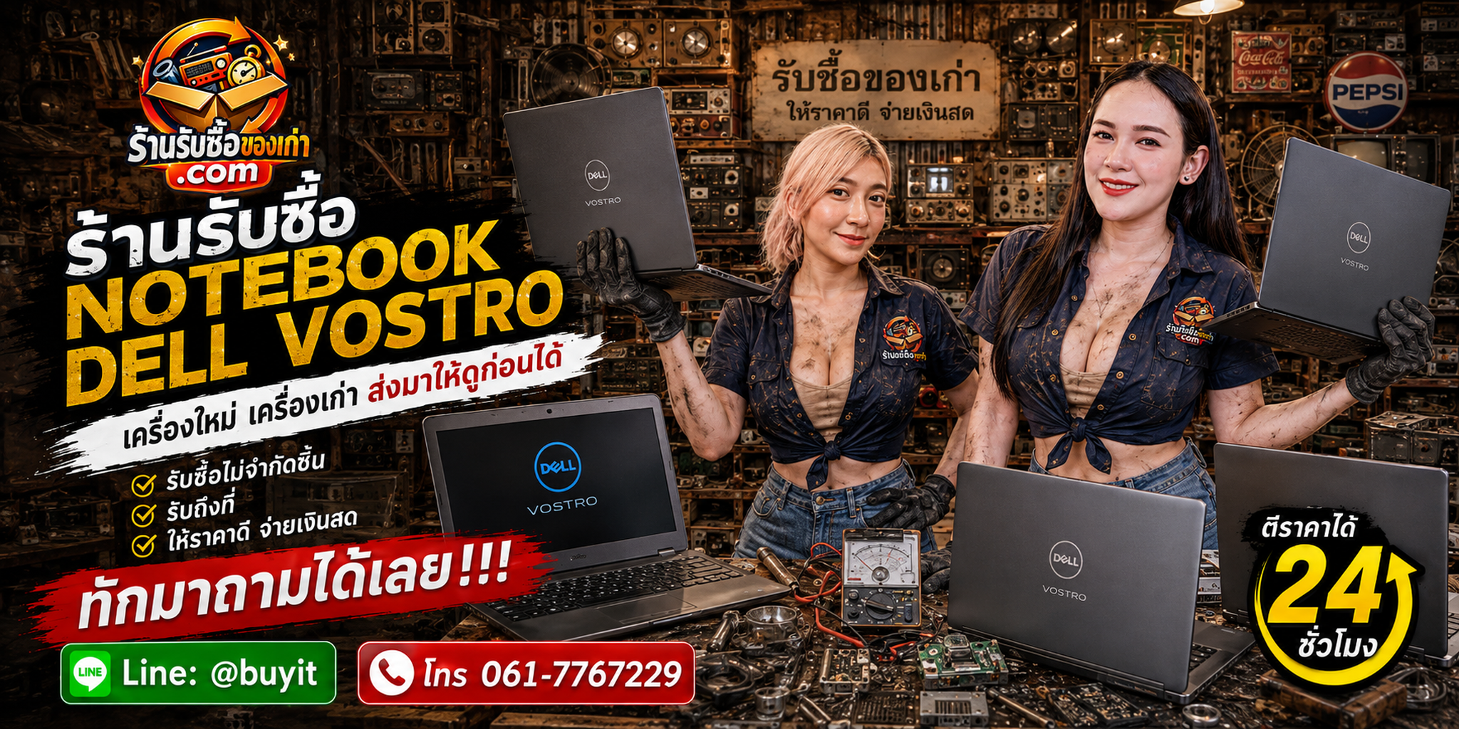 ร้านรับซื้อ Notebook Dell Vostro ไม่จำกัดจำนวน รับถึงที่และประเมินตามรุ่น CPU RAM SSD/HDD แบตเตอรี่